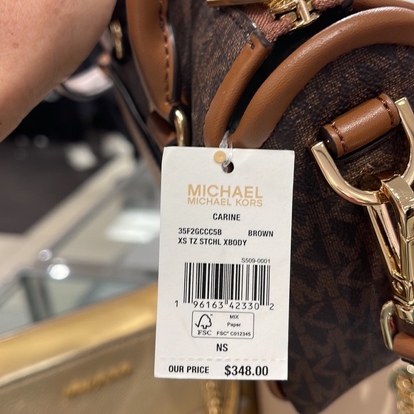 MICHAEL KORS
Carine Extra-Small Logo Satchel
Brown Signature 
NWT - Picture 10 of 16